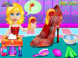 Dirty Shoes Clean Up - Cartoon Video Games For Girls