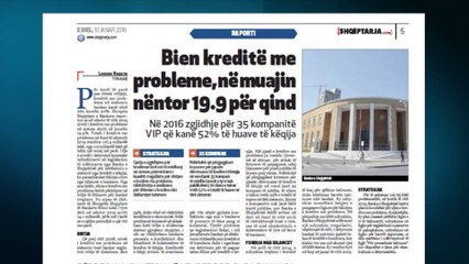 Report TV - Shoqata e Bankave: Bien Kreditë  me probleme, në nëntor 19.9 %