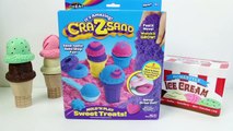 CRA*Z*SAND Sweet Treats Mold N Play Ice Cream Playset Helados Arena Mágica Play Food Toy Videos