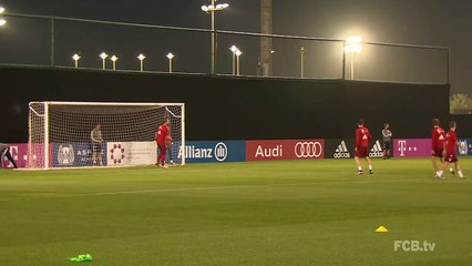 Robert Lewandowski's brilliant backheel volley at FC Bayern München training