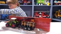 ✔ Dickie Toys. Трактор с Прицепом — распаковка от Игорька - Tractor with trailer - Unboxing Car ✔