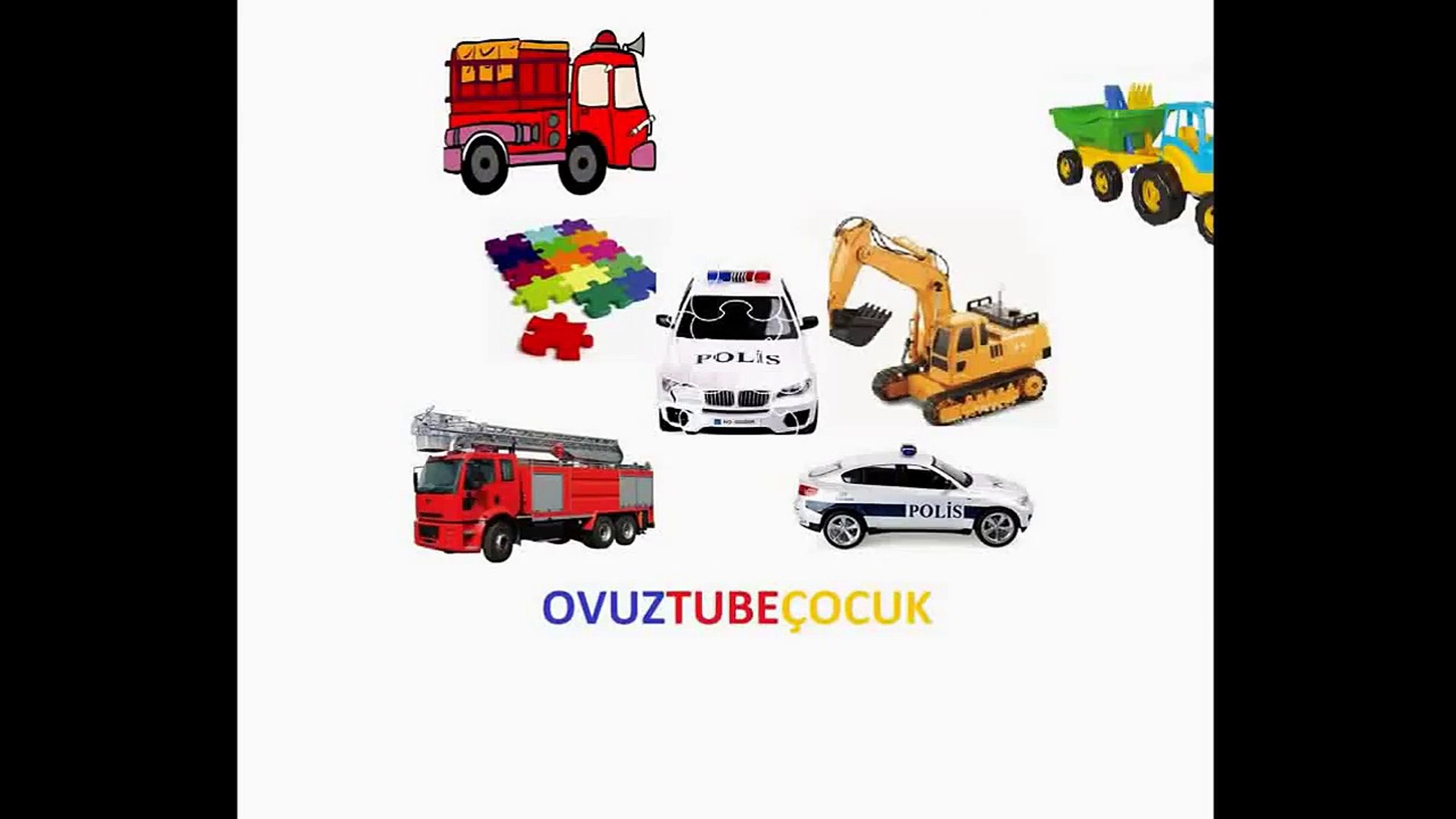oyuncak arabalar,çizgi resimleri,dozer,kamyon,otobüs,traktör,kepçe,vinç, -  Dailymotion Video