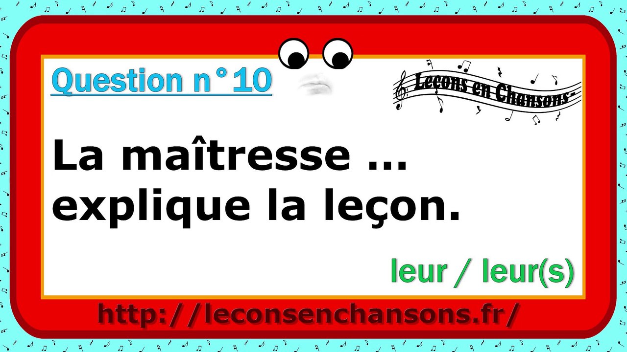 Test Top Chrono - leur/leur(s)