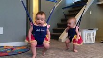Cutest thing you will see all day!! Cute babies jumping
