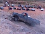 Redneck Destroys His Pickup Truck In Failed Rock Climb