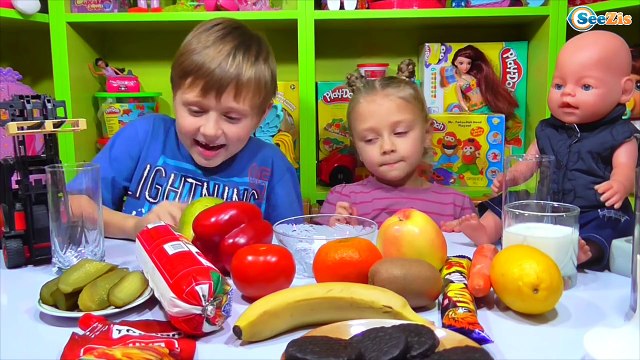 ✔ Беби Борн. ВЫЗОВ. Смузи Челендж от Ярославы и Игорька - Doll Baby Born - Smoothie Challenge ✔