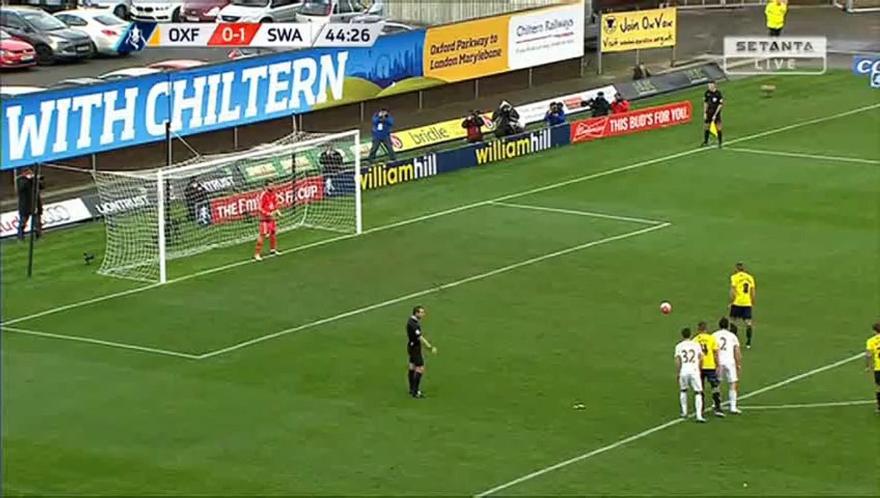 Liam Sercombe Goal - Oxford Utd 1-1 Swansea - 10-01-2015 FA Cup