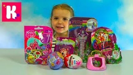Филли единорог Май Литл Пони сюрпризов с игрушками May Little Pony Filly Unicorn surprises with toys