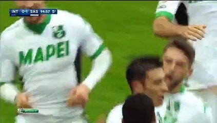 Domenico Berardi Penalty Goal - Inter 0-1 Sassuolo - 10-01-2016