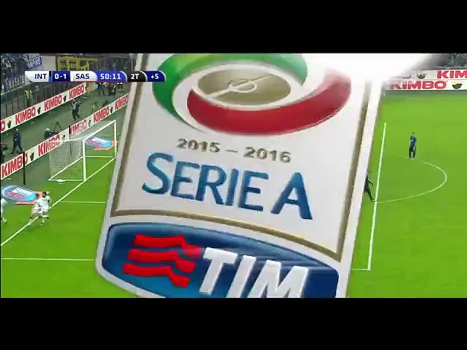 0-1 Domenico Berardi Penalty Goal Italy  Serie A - 10.01.2016, Inter Milano 0-1 Sassuolo Calcio