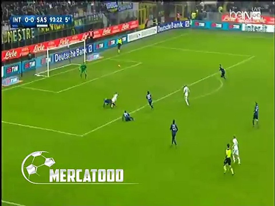 هدف المباراة ( انتر ميلان 0-1 ساسولو ) الدوري الايطالى