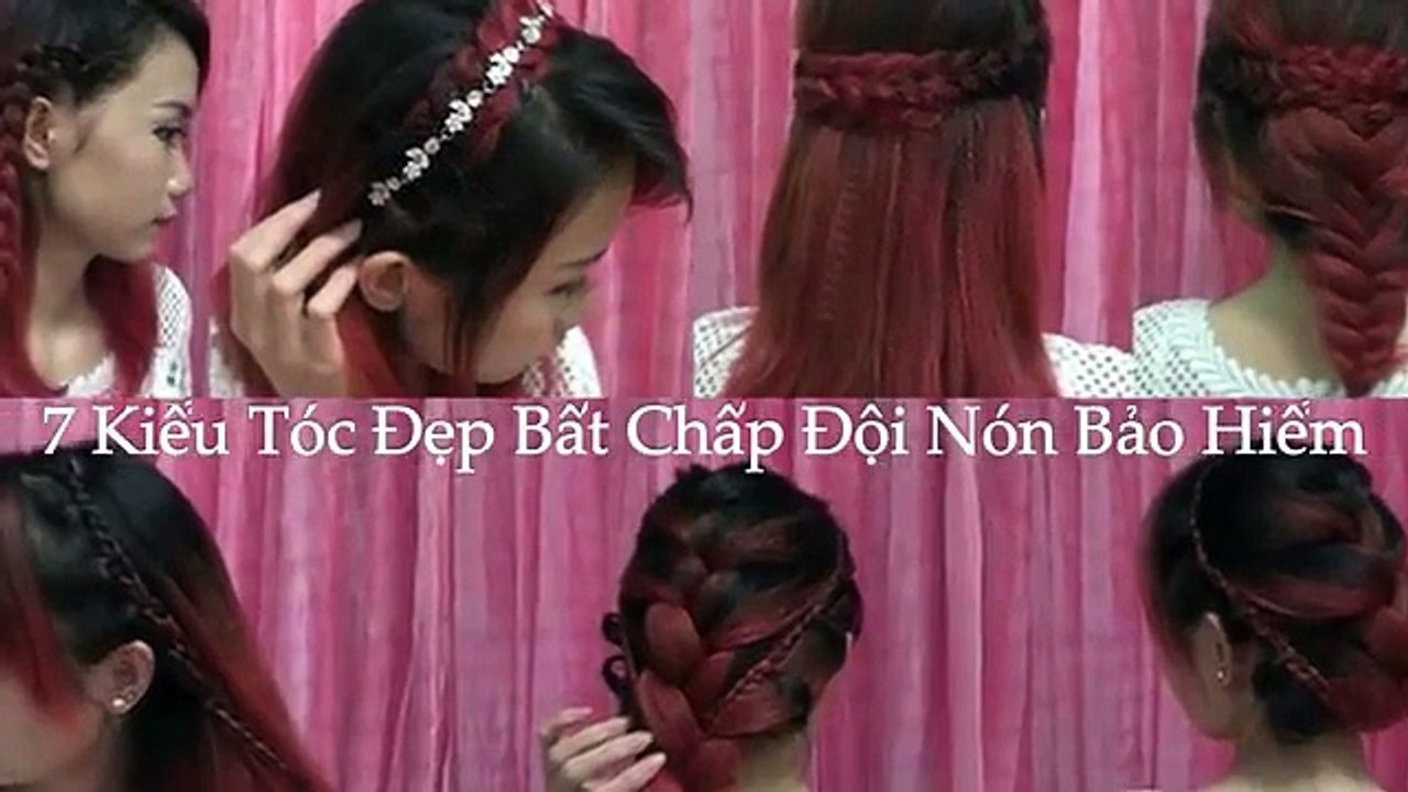 Beautiful hair plaited hang helmet not afraid, not afraid helmets