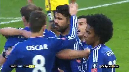 Diego Costa Goal Chelsea 1-0 Scunthorpe FA CUP