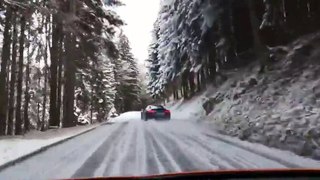 Audi R8 drifting on snow