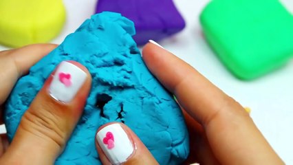 Play Doh Shapes Peppa pig Surprise Eggs Frozen Anna Disney toys Hello Kitty