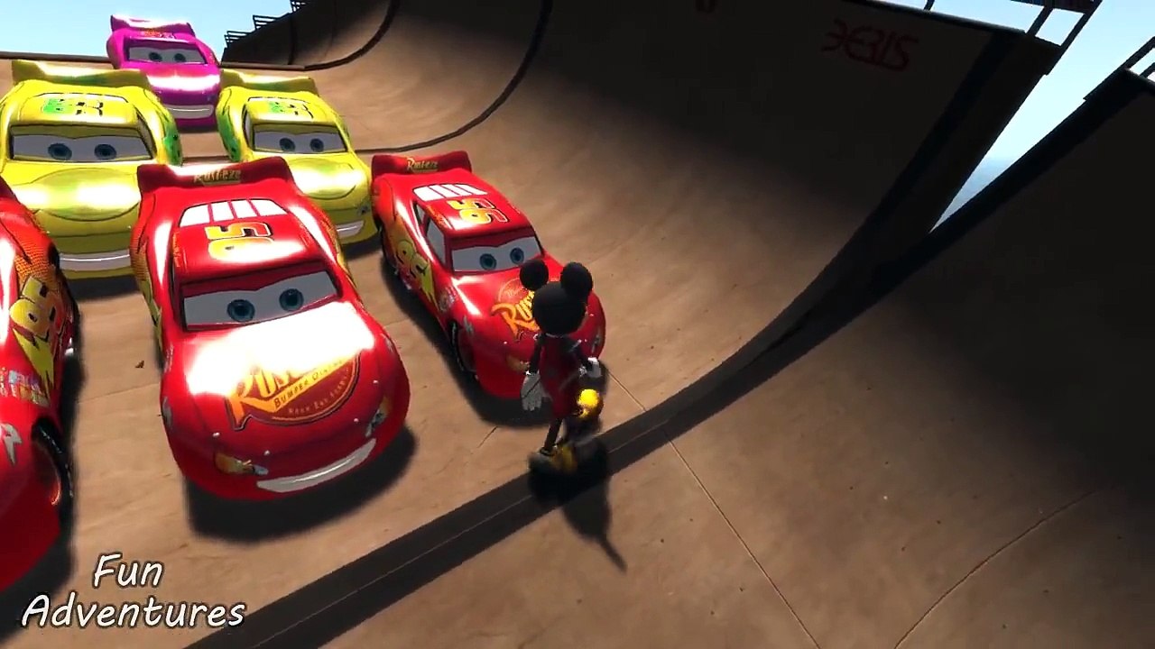 Disney Mickey Mouse & Frozen Anna Playtime with Lightning McQueen Cars