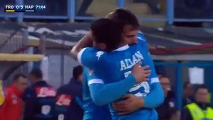 Manolo Gabbiadini Goal -Frosinone 0 - 5 Napoli 10-01-2016