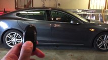 Tesla's Model S Car now parks it self into your Garage