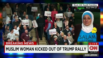 Une femme musulmane qui proteste pendant le discours de Donald Trump virée par la sécurité