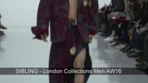 SIBLING (Men's) Autumn Winter 2016 | London Collections: Men