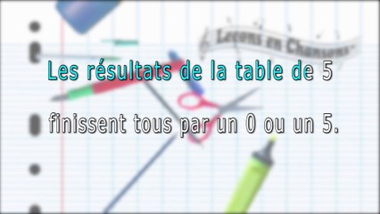 Table de 5 - karaoké - Leçons en Chansons