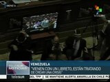 Venezuela: diputados revolucionarios acusan desacato de oposición