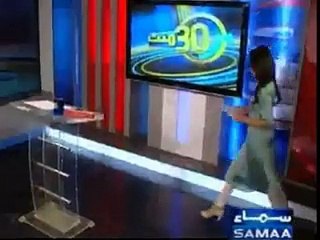 SEXY Pakistani news anchor Gharida Farooqi in white leggings and high heels