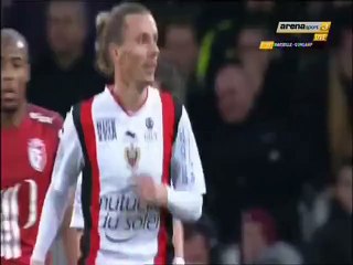 1-1 Niklas Hult Goal France  Ligue 1 - 10.01.2016, Lille OSC 1-1 OGC Nice