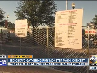 Officials prepare for Halloween concert in Tempe