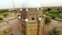 Aerial View of Mausoleum of Hazrat Shah Rukn-e-Aalam - Multan, Pakistan
