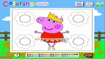 Peppa Pig - Colorear George y Dinosaurio - Bebé Vídeos Juegos Para Niños Español