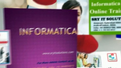 Learn Informatica Online at your time from SRY IT Solutions