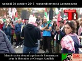 Télévision-Bordeaux-33 prise  de paroles devant la prison de lannemezan samedi 24 octobre 2015 pour la libération de Georges Abdallah 32 année de prison