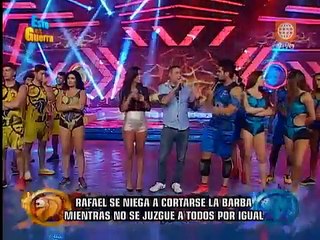 Rafael Cardozo no se quiso afeitar y fue retirado del set Esto es Guerra 23 09 2015