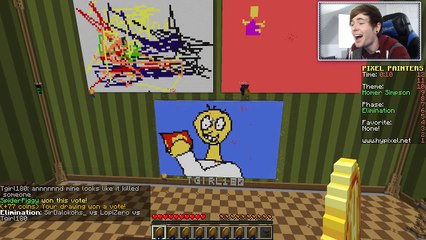 Minecraft | TRAYAURUS CASTLE!! | Pixel Painters Minigame