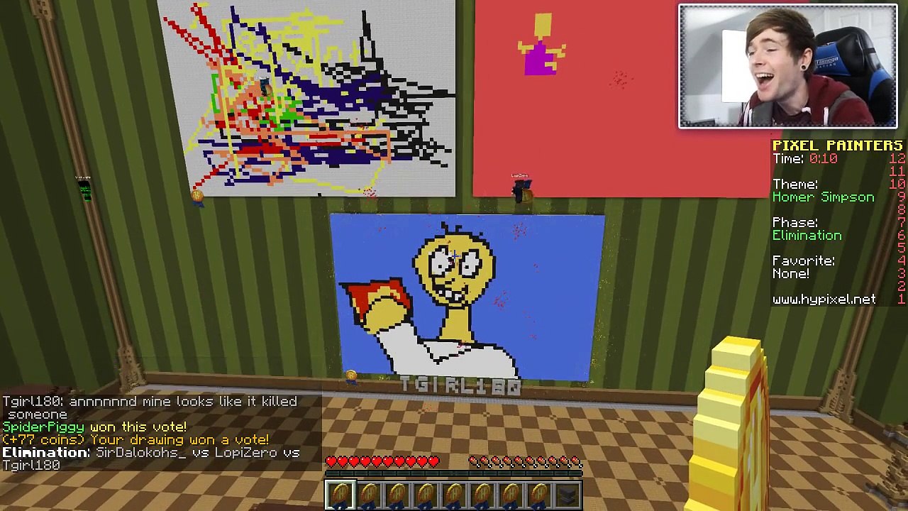 Minecraft | TRAYAURUS CASTLE!! | Pixel Painters Minigame
