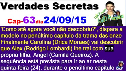 Verdades Secretas Capítulo 63 quinta feira dia 24/09/15 resumo