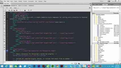 Bootstrap in Adobe Dreamweaver CC 2015 Fifth Tutorial Responsive Images