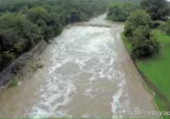Drone Footage Shows Popular Swimming Area in Barton Creek Now Underwater
