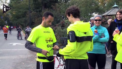 Aveugle, il s'apprête à courir le marathon de New-York