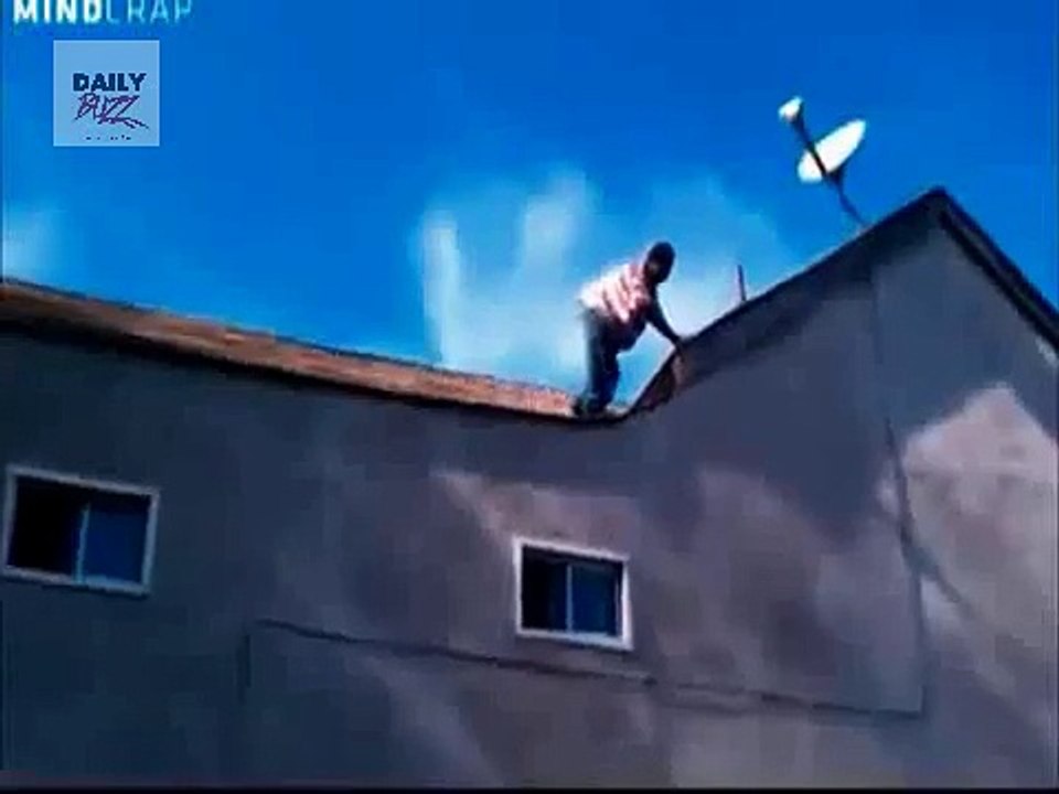 Guy Does Back-flip off of 2 story house for $1.00