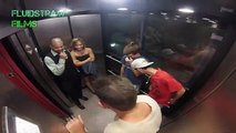 Liquid Ass Farting Elevator Prank GONE WRONG LADY THROWS SODA