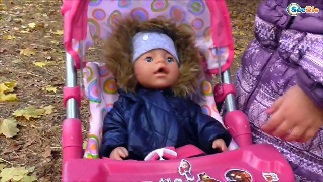 ✔ Кукла Беби Борн и Ярослава на прогулке в парке - Baby Born Doll and Yaroslava goes for a walk ✔