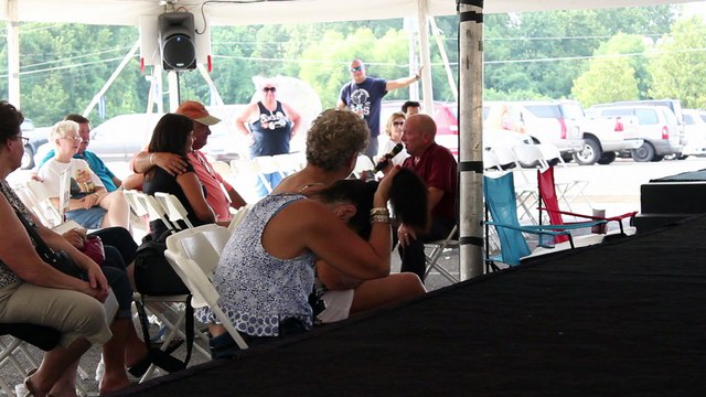 Danny McCorkle sings at the tent at Graceland Crossing Elvis Week 2015