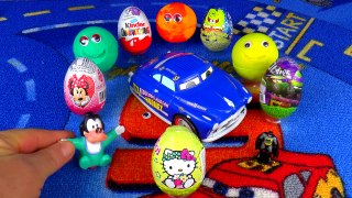 Play-Doh Surprise Eggs and Kinder Surprise eggs Unboxing. Disney Pixar Cars Hudson Hornet