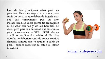 Dieta para Subir de Peso
