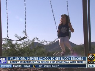 Valley girl inspires school to get ''buddy benches''