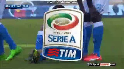 Allan Gets Injured Genoa 0-0 Napoli Serie A 1.11.2015 HD