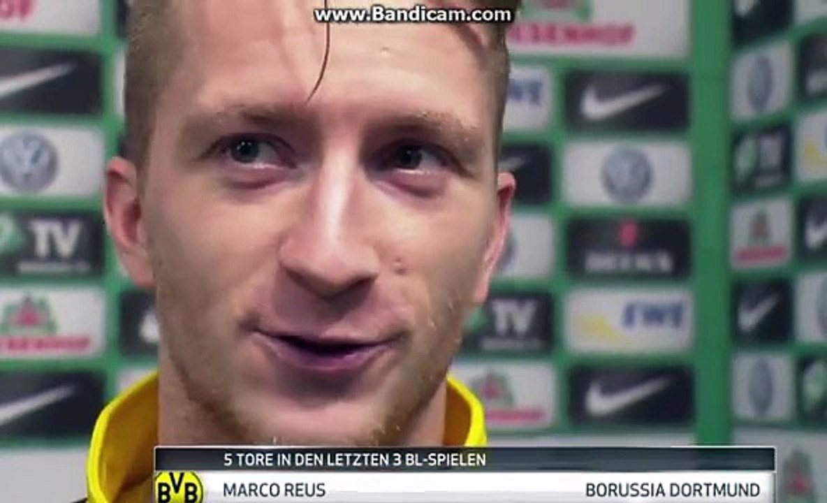 Marco Reus über Aubameyang - Werder Bremen vs Borussia Dortmund 31-10-2015