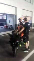 Ninja H2R Take off from the pit and fly by @ Losail Circuit, Qatar